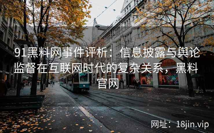 91黑料网事件评析：信息披露与舆论监督在互联网时代的复杂关系，黑料 官网