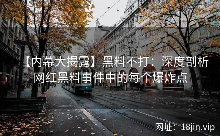 【内幕大揭露】黑料不打：深度剖析网红黑料事件中的每个爆炸点