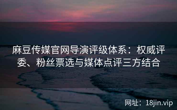 麻豆传媒官网导演评级体系：权威评委、粉丝票选与媒体点评三方结合