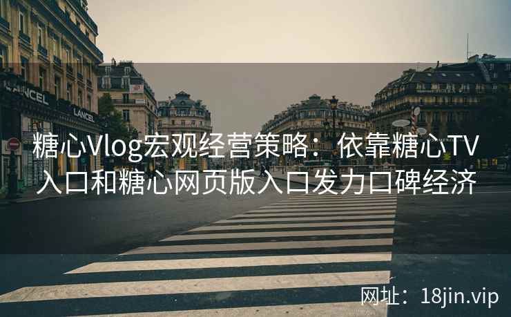 糖心Vlog宏观经营策略：依靠糖心TV入口和糖心网页版入口发力口碑经济